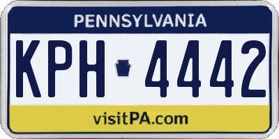 PA license plate KPH4442