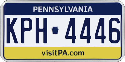 PA license plate KPH4446