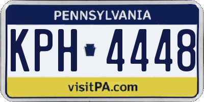 PA license plate KPH4448