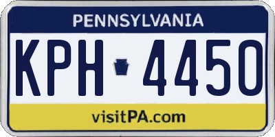 PA license plate KPH4450