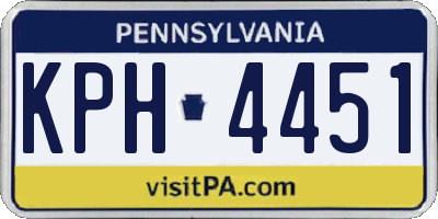 PA license plate KPH4451