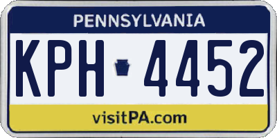 PA license plate KPH4452