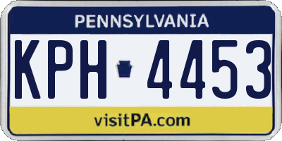 PA license plate KPH4453