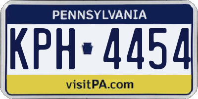 PA license plate KPH4454