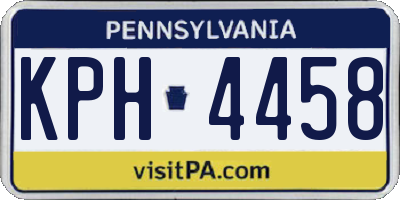 PA license plate KPH4458