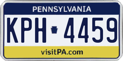 PA license plate KPH4459