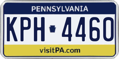 PA license plate KPH4460