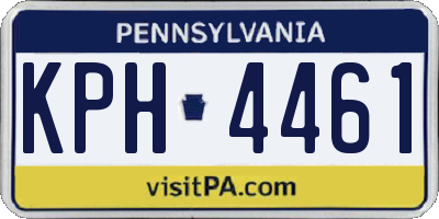 PA license plate KPH4461