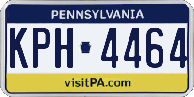 PA license plate KPH4464