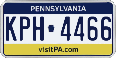 PA license plate KPH4466