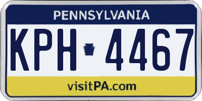 PA license plate KPH4467