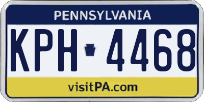 PA license plate KPH4468