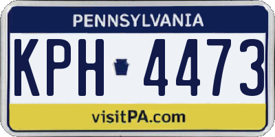 PA license plate KPH4473