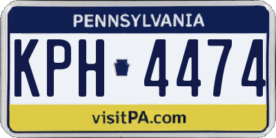 PA license plate KPH4474