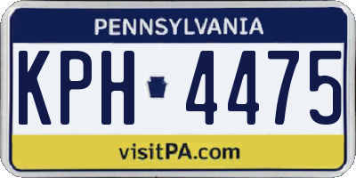 PA license plate KPH4475