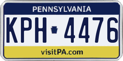 PA license plate KPH4476