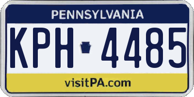PA license plate KPH4485