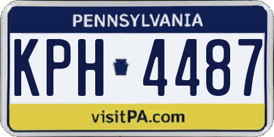 PA license plate KPH4487