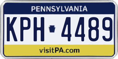 PA license plate KPH4489
