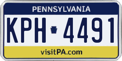 PA license plate KPH4491