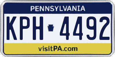 PA license plate KPH4492