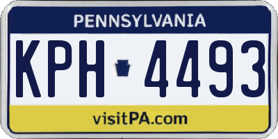 PA license plate KPH4493