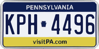 PA license plate KPH4496