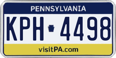 PA license plate KPH4498
