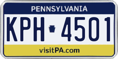 PA license plate KPH4501