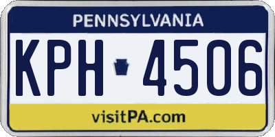 PA license plate KPH4506