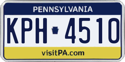 PA license plate KPH4510