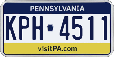 PA license plate KPH4511