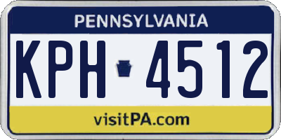 PA license plate KPH4512