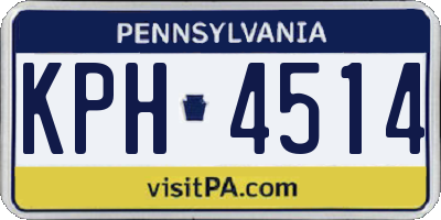 PA license plate KPH4514