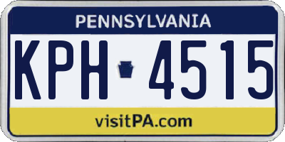 PA license plate KPH4515