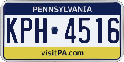 PA license plate KPH4516