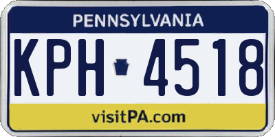 PA license plate KPH4518