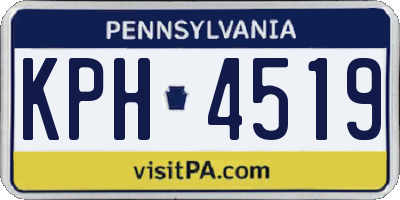 PA license plate KPH4519