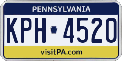 PA license plate KPH4520
