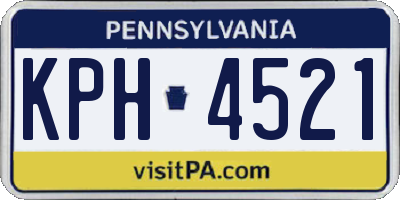 PA license plate KPH4521