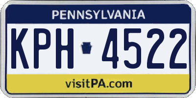 PA license plate KPH4522