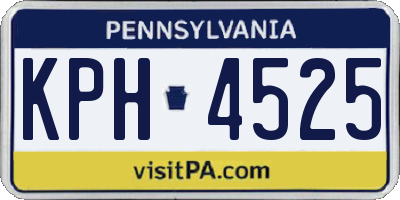 PA license plate KPH4525