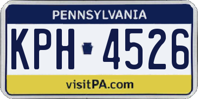 PA license plate KPH4526
