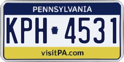 PA license plate KPH4531