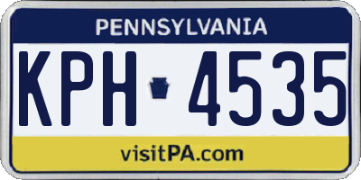 PA license plate KPH4535