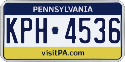 PA license plate KPH4536