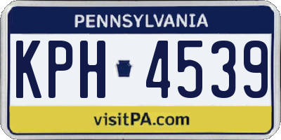 PA license plate KPH4539