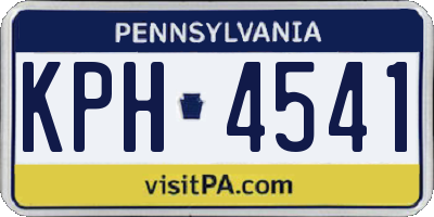PA license plate KPH4541