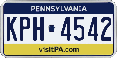 PA license plate KPH4542