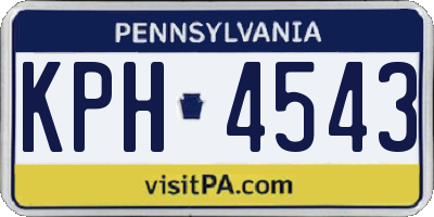 PA license plate KPH4543